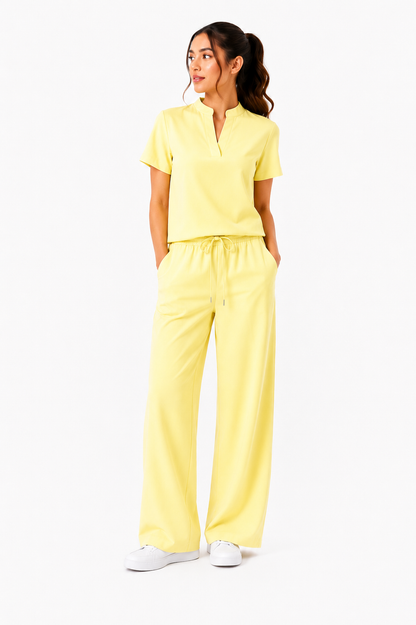 pyjama medicale stretch jaune soleil