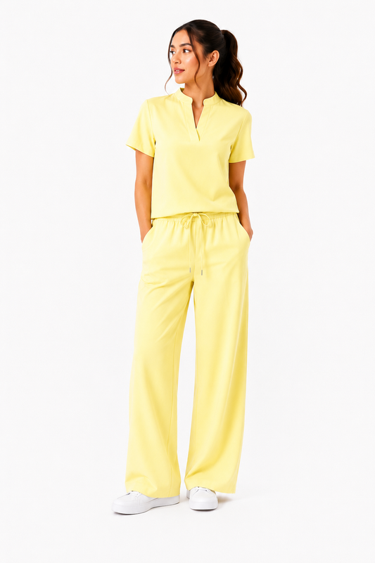 pyjama medicale stretch jaune soleil